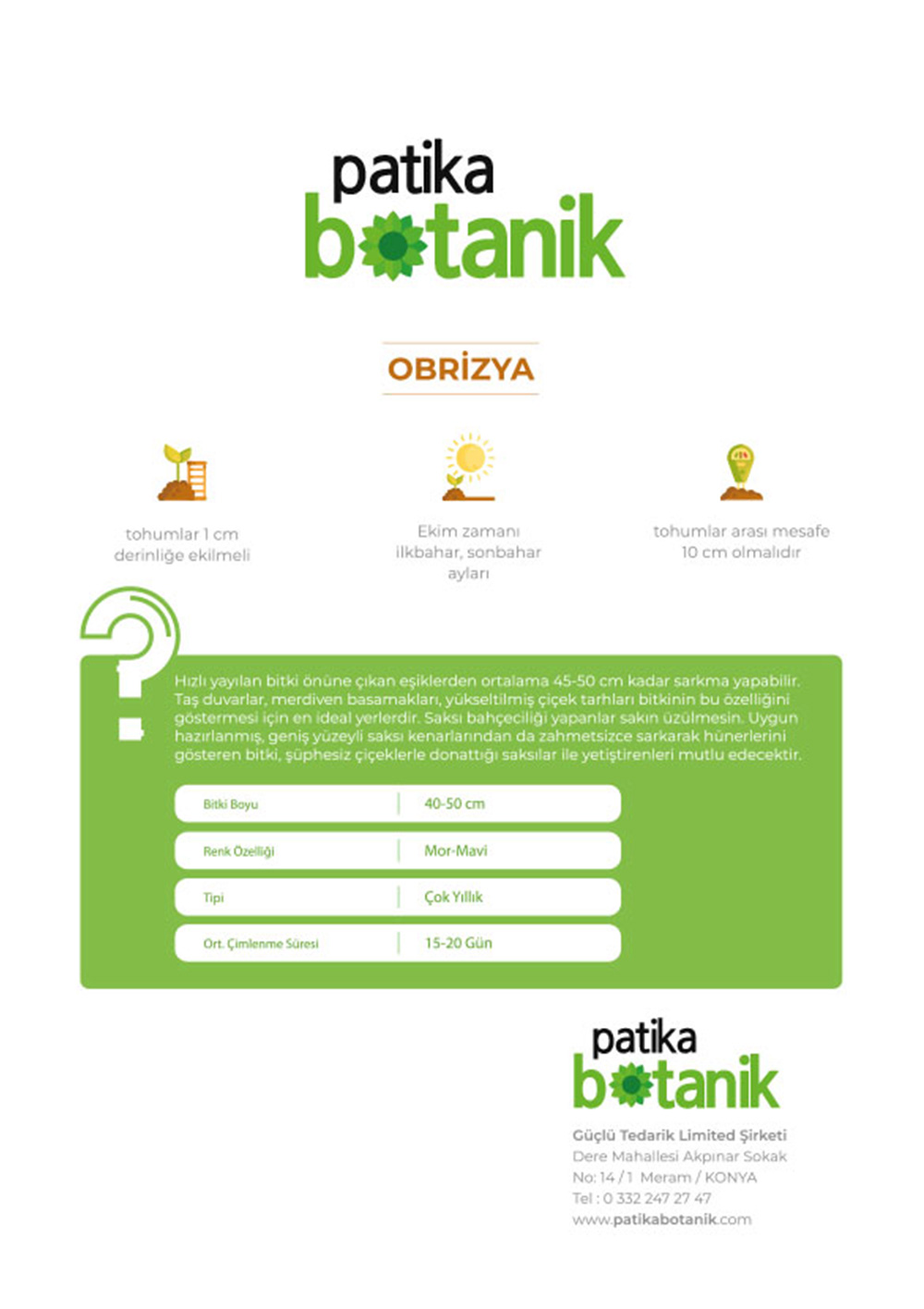  || Patika Botanik | Tohumlar, Sebze Tohumları, Çiçek Tohumları, Bitkiler, Çiçek Soğanı, Bahçe Malzemeleri, Toprak, Gübre, İlaç, Çim Alternatifi Bitkiler, Sırık Barbunya Tohumu, Renkli Kapya Biber Tohumu, Kırmızı Kıvırcık Marul Tohumu, Kaliforniya Biber Tohumu, Enginar Tohumu, Çizgili/Alaca Patlıcan Tohumu, Zinna Çiçek Tohumu, Şebboy Tohumu, Süs Ayçiçeği Tohumu, Obrizya Çiçek Tohumu, Lobelya Çiçek Tohumu, İngiliz Lavatası Tohumu, Dahlia Çiçek Tohumu, Aster Çiçeği Tohumu, Mor Soğan Tohumu, Sarı Süs Biber Tohumu, Kök Kereviz Tohumu, Mor Havuç Tohumu, Göbek, İceberg Marul Tohumu, Çin Turp Tohumu, Cin Mısır Tohumu, Sakız Bakla Tohumu, Yaprak Bezelye Tohumu, Kırmızı (MOR) Lahana Tohumu, Kuru Fasulye Tohumu, Kişniş Tohumu (Aşotu), Karnabahar Tohumu, Brüksel Lahana Tohumu, Börülce Tohumu, Ananas Kavun Tohumu, Mine (Verbena) Çiçek Tohumu, Vapur Dumanı (Ageratum Houstanianum) Çiçek Tohumu, Haseki Küpesi Çiçek Tohumu, İpek - Şellaki (portulaca Grandiflora) Çiçek Tohumu, Hanımeli (Turşuluk) Oturak Fasülye Tohumu, Eymen Oturak Fasülye Tohumu, Oturak Fasulye Tohumu, Mavi Ateş Çiçeği Tohumu, Ayçiçeği Tohumu, Tilki Kuyruğu (Amaranthus Caudatus) Çiçek Tohumu, Sille Gülü, Saray Patı (kasım Patı) Çiçek Tohumu, Samanyolu ( Cosmos L.) Çiçek Tohumu, Karagöz (Tagetes L.) Çiçek Tohumu, Hercai Menekşe (Viola) Çiçek Tohumu, Gece Güzeli (Datura L.) Çiçek Tohumu, Çan (Campanula L.) Çiçek Tohumu, Nane (Mentha) Çiçek Tohumu, Kudret Narı Tohumu, Kadife Çiçek Tohumu, Hatim Çiçeği (Aalcea Rosea) Çiçek Tohumu, Gelincik Çiçek Tohumu, Çin Karanfili (Dianthus Chinensis) Çiçek Tohumu, Boru (PETUNYA) Çiçek Tohumu, Beybeğendi Çiçeği Tohumu, Top Fesleğen - Top Reyhan Çiçek Tohumu, Mavi Sarmaşık Çiçek Tohumu, Kuşağzı Çiçek Tohumu, Sarmaşık Çilek Tohumu, Altın Papatya Tohumu, Alman Papatya Tohumu, Akşam Sefası Tohumu, Adaçayı Tohumu, Makedon Biber Tohumu, Kiraz Biber Tohumu, Karışık Karpuz Tohumu, Kardola Biber Tohumu, Etli Demre Biber Tohumu, Çıtır Biber Tohumu, Alaca Karpuz Tohumu, Acur Tohumu, Üç Burun Köy Biber Tohumu, Topan Patlıcan Tohumu, Tatlı Mısır Tohumu, Sultani Bamya Tohumu, Geniş Yaprak Pazı Tohumu, Pat Biber Tohumu, Oturak Barbunya Tohumu, Kışlık Kıvırcık Marul Tohumu, Kınalı Bamya Tohumu, Kara Lahana Tohumu, Etli Domates Tohumu, Erkenci Domates Tohumu, Botanik Brokoli Tohumu, Bal Kabağı Tohumu, 10 Dilim Çorum Kavun Tohumu, 10 Çeşit Yeşillik Tohumu, 10 Çeşit Sebze Tohumu, Topak Kabak Tohumu, Mor Cin Biber Tohumu, Mor Çiçek Lavanta Tohumu, Papatya Tohumu, Kuşkonmaz Tohumu, Köy Salatalığı Tohumu, Kıvırcık Marul Tohumu, Kara Kabak Tohumu, Kandil Dolma Biber Tohumu, Jalepone Biber Tohumu, Siyah Karpuz Tohumu, Sırık Fasulye Tohumu, Pırasa Tohumu, Misket Biber Tohumu, Kırmızı Pancar Tohumu, Çumra Kavunu Tohumu, Çiçek Bamya Tohumu, Beyaz Lahana Tohumu, Yedikule Marul Tohumu, Semizotu Tohumu, Rio Grande (Bursa, Salçalık) Domates Tohumu, Kuzu Kulağı/Ekşiotu Tohumu, Kırmızı Turp Tohumu, Kapya Biber Tohumu, Çarliston Biber Tohumu, Taze Bezelye Tohumu, Yeşil Soğan Tohumu, Kornişon Salatalık Tohumu (Turşuluk), Kemer Patlıcan Tohumu, Kekik Tohumu, Yerli Ispanak Tohumu (Geniş Yaprak), Karışık Havuç Tohumu - Sarı Turuncu Mor Kırmızı, Fındık Turp Tohumu, Beyaz Sakız Kabak Tohumu, Turşuluk Süs Biberi Tohumu, Sarmaşık - Gündüz Safası Tohumu, Çengelköy Salatalık Tohumu, Yeşil Fesleğen/Reyhan Tohumu, Mor Fesleğen/Reyhan Tohumu, Köy Tipi Domates Tohumu, Cherry Domates Tohumu, Şeker Pancarı Tohumu, Karışık Çiçek Tohumu, Tatlı Kıl Biber Tohumu, Acı Kıl Biber Tohumu, Dere Otu Tohumu, Maydonoz, Roka, Tere, Dere Otu Tohum Seti, Geniş Yapraklı Tere Tohumu, Roka Tohumu, Maydanoz Tohumu