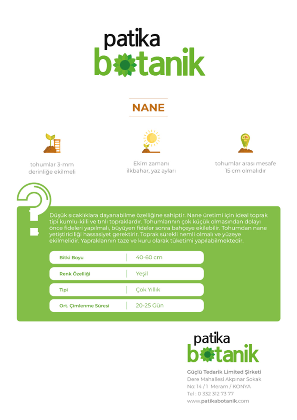  || Patika Botanik | Tohumlar, Sebze Tohumları, Çiçek Tohumları, Bitkiler, Çiçek Soğanı, Bahçe Malzemeleri, Toprak, Gübre, İlaç, Çim Alternatifi Bitkiler, Sırık Barbunya Tohumu, Renkli Kapya Biber Tohumu, Kırmızı Kıvırcık Marul Tohumu, Kaliforniya Biber Tohumu, Enginar Tohumu, Çizgili/Alaca Patlıcan Tohumu, Zinna Çiçek Tohumu, Şebboy Tohumu, Süs Ayçiçeği Tohumu, Obrizya Çiçek Tohumu, Lobelya Çiçek Tohumu, İngiliz Lavatası Tohumu, Dahlia Çiçek Tohumu, Aster Çiçeği Tohumu, Mor Soğan Tohumu, Sarı Süs Biber Tohumu, Kök Kereviz Tohumu, Mor Havuç Tohumu, Göbek, İceberg Marul Tohumu, Çin Turp Tohumu, Cin Mısır Tohumu, Sakız Bakla Tohumu, Yaprak Bezelye Tohumu, Kırmızı (MOR) Lahana Tohumu, Kuru Fasulye Tohumu, Kişniş Tohumu (Aşotu), Karnabahar Tohumu, Brüksel Lahana Tohumu, Börülce Tohumu, Ananas Kavun Tohumu, Mine (Verbena) Çiçek Tohumu, Vapur Dumanı (Ageratum Houstanianum) Çiçek Tohumu, Haseki Küpesi Çiçek Tohumu, İpek - Şellaki (portulaca Grandiflora) Çiçek Tohumu, Hanımeli (Turşuluk) Oturak Fasülye Tohumu, Eymen Oturak Fasülye Tohumu, Oturak Fasulye Tohumu, Mavi Ateş Çiçeği Tohumu, Ayçiçeği Tohumu, Tilki Kuyruğu (Amaranthus Caudatus) Çiçek Tohumu, Sille Gülü, Saray Patı (kasım Patı) Çiçek Tohumu, Samanyolu ( Cosmos L.) Çiçek Tohumu, Karagöz (Tagetes L.) Çiçek Tohumu, Hercai Menekşe (Viola) Çiçek Tohumu, Gece Güzeli (Datura L.) Çiçek Tohumu, Çan (Campanula L.) Çiçek Tohumu, Nane (Mentha) Çiçek Tohumu, Kudret Narı Tohumu, Kadife Çiçek Tohumu, Hatim Çiçeği (Aalcea Rosea) Çiçek Tohumu, Gelincik Çiçek Tohumu, Çin Karanfili (Dianthus Chinensis) Çiçek Tohumu, Boru (PETUNYA) Çiçek Tohumu, Beybeğendi Çiçeği Tohumu, Top Fesleğen - Top Reyhan Çiçek Tohumu, Mavi Sarmaşık Çiçek Tohumu, Kuşağzı Çiçek Tohumu, Sarmaşık Çilek Tohumu, Altın Papatya Tohumu, Alman Papatya Tohumu, Akşam Sefası Tohumu, Adaçayı Tohumu, Makedon Biber Tohumu, Kiraz Biber Tohumu, Karışık Karpuz Tohumu, Kardola Biber Tohumu, Etli Demre Biber Tohumu, Çıtır Biber Tohumu, Alaca Karpuz Tohumu, Acur Tohumu, Üç Burun Köy Biber Tohumu, Topan Patlıcan Tohumu, Tatlı Mısır Tohumu, Sultani Bamya Tohumu, Geniş Yaprak Pazı Tohumu, Pat Biber Tohumu, Oturak Barbunya Tohumu, Kışlık Kıvırcık Marul Tohumu, Kınalı Bamya Tohumu, Kara Lahana Tohumu, Etli Domates Tohumu, Erkenci Domates Tohumu, Botanik Brokoli Tohumu, Bal Kabağı Tohumu, 10 Dilim Çorum Kavun Tohumu, 10 Çeşit Yeşillik Tohumu, 10 Çeşit Sebze Tohumu, Topak Kabak Tohumu, Mor Cin Biber Tohumu, Mor Çiçek Lavanta Tohumu, Papatya Tohumu, Kuşkonmaz Tohumu, Köy Salatalığı Tohumu, Kıvırcık Marul Tohumu, Kara Kabak Tohumu, Kandil Dolma Biber Tohumu, Jalepone Biber Tohumu, Siyah Karpuz Tohumu, Sırık Fasulye Tohumu, Pırasa Tohumu, Misket Biber Tohumu, Kırmızı Pancar Tohumu, Çumra Kavunu Tohumu, Çiçek Bamya Tohumu, Beyaz Lahana Tohumu, Yedikule Marul Tohumu, Semizotu Tohumu, Rio Grande (Bursa, Salçalık) Domates Tohumu, Kuzu Kulağı/Ekşiotu Tohumu, Kırmızı Turp Tohumu, Kapya Biber Tohumu, Çarliston Biber Tohumu, Taze Bezelye Tohumu, Yeşil Soğan Tohumu, Kornişon Salatalık Tohumu (Turşuluk), Kemer Patlıcan Tohumu, Kekik Tohumu, Yerli Ispanak Tohumu (Geniş Yaprak), Karışık Havuç Tohumu - Sarı Turuncu Mor Kırmızı, Fındık Turp Tohumu, Beyaz Sakız Kabak Tohumu, Turşuluk Süs Biberi Tohumu, Sarmaşık - Gündüz Safası Tohumu, Çengelköy Salatalık Tohumu, Yeşil Fesleğen/Reyhan Tohumu, Mor Fesleğen/Reyhan Tohumu, Köy Tipi Domates Tohumu, Cherry Domates Tohumu, Şeker Pancarı Tohumu, Karışık Çiçek Tohumu, Tatlı Kıl Biber Tohumu, Acı Kıl Biber Tohumu, Dere Otu Tohumu, Maydonoz, Roka, Tere, Dere Otu Tohum Seti, Geniş Yapraklı Tere Tohumu, Roka Tohumu, Maydanoz Tohumu