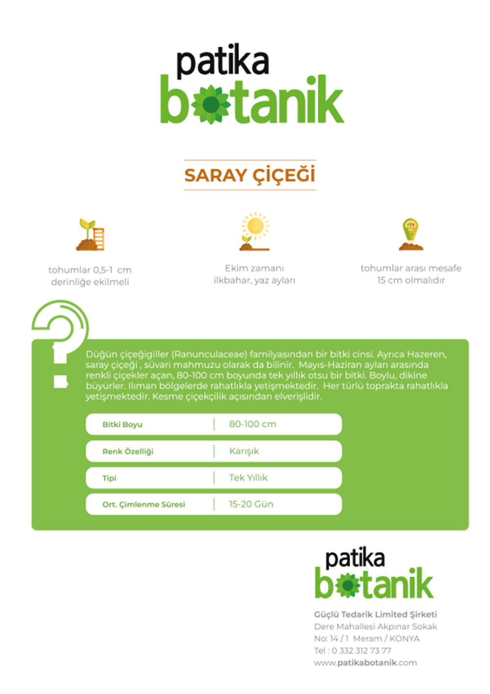  || Patika Botanik | Tohumlar, Sebze Tohumları, Çiçek Tohumları, Bitkiler, Çiçek Soğanı, Bahçe Malzemeleri, Toprak, Gübre, İlaç, Çim Alternatifi Bitkiler, Sırık Barbunya Tohumu, Renkli Kapya Biber Tohumu, Kırmızı Kıvırcık Marul Tohumu, Kaliforniya Biber Tohumu, Enginar Tohumu, Çizgili/Alaca Patlıcan Tohumu, Zinna Çiçek Tohumu, Şebboy Tohumu, Süs Ayçiçeği Tohumu, Obrizya Çiçek Tohumu, Lobelya Çiçek Tohumu, İngiliz Lavatası Tohumu, Dahlia Çiçek Tohumu, Aster Çiçeği Tohumu, Mor Soğan Tohumu, Sarı Süs Biber Tohumu, Kök Kereviz Tohumu, Mor Havuç Tohumu, Göbek, İceberg Marul Tohumu, Çin Turp Tohumu, Cin Mısır Tohumu, Sakız Bakla Tohumu, Yaprak Bezelye Tohumu, Kırmızı (MOR) Lahana Tohumu, Kuru Fasulye Tohumu, Kişniş Tohumu (Aşotu), Karnabahar Tohumu, Brüksel Lahana Tohumu, Börülce Tohumu, Ananas Kavun Tohumu, Mine (Verbena) Çiçek Tohumu, Vapur Dumanı (Ageratum Houstanianum) Çiçek Tohumu, Haseki Küpesi Çiçek Tohumu, İpek - Şellaki (portulaca Grandiflora) Çiçek Tohumu, Hanımeli (Turşuluk) Oturak Fasülye Tohumu, Eymen Oturak Fasülye Tohumu, Oturak Fasulye Tohumu, Mavi Ateş Çiçeği Tohumu, Ayçiçeği Tohumu, Tilki Kuyruğu (Amaranthus Caudatus) Çiçek Tohumu, Sille Gülü, Saray Patı (kasım Patı) Çiçek Tohumu, Samanyolu ( Cosmos L.) Çiçek Tohumu, Karagöz (Tagetes L.) Çiçek Tohumu, Hercai Menekşe (Viola) Çiçek Tohumu, Gece Güzeli (Datura L.) Çiçek Tohumu, Çan (Campanula L.) Çiçek Tohumu, Nane (Mentha) Çiçek Tohumu, Kudret Narı Tohumu, Kadife Çiçek Tohumu, Hatim Çiçeği (Aalcea Rosea) Çiçek Tohumu, Gelincik Çiçek Tohumu, Çin Karanfili (Dianthus Chinensis) Çiçek Tohumu, Boru (PETUNYA) Çiçek Tohumu, Beybeğendi Çiçeği Tohumu, Top Fesleğen - Top Reyhan Çiçek Tohumu, Mavi Sarmaşık Çiçek Tohumu, Kuşağzı Çiçek Tohumu, Sarmaşık Çilek Tohumu, Altın Papatya Tohumu, Alman Papatya Tohumu, Akşam Sefası Tohumu, Adaçayı Tohumu, Makedon Biber Tohumu, Kiraz Biber Tohumu, Karışık Karpuz Tohumu, Kardola Biber Tohumu, Etli Demre Biber Tohumu, Çıtır Biber Tohumu, Alaca Karpuz Tohumu, Acur Tohumu, Üç Burun Köy Biber Tohumu, Topan Patlıcan Tohumu, Tatlı Mısır Tohumu, Sultani Bamya Tohumu, Geniş Yaprak Pazı Tohumu, Pat Biber Tohumu, Oturak Barbunya Tohumu, Kışlık Kıvırcık Marul Tohumu, Kınalı Bamya Tohumu, Kara Lahana Tohumu, Etli Domates Tohumu, Erkenci Domates Tohumu, Botanik Brokoli Tohumu, Bal Kabağı Tohumu, 10 Dilim Çorum Kavun Tohumu, 10 Çeşit Yeşillik Tohumu, 10 Çeşit Sebze Tohumu, Topak Kabak Tohumu, Mor Cin Biber Tohumu, Mor Çiçek Lavanta Tohumu, Papatya Tohumu, Kuşkonmaz Tohumu, Köy Salatalığı Tohumu, Kıvırcık Marul Tohumu, Kara Kabak Tohumu, Kandil Dolma Biber Tohumu, Jalepone Biber Tohumu, Siyah Karpuz Tohumu, Sırık Fasulye Tohumu, Pırasa Tohumu, Misket Biber Tohumu, Kırmızı Pancar Tohumu, Çumra Kavunu Tohumu, Çiçek Bamya Tohumu, Beyaz Lahana Tohumu, Yedikule Marul Tohumu, Semizotu Tohumu, Rio Grande (Bursa, Salçalık) Domates Tohumu, Kuzu Kulağı/Ekşiotu Tohumu, Kırmızı Turp Tohumu, Kapya Biber Tohumu, Çarliston Biber Tohumu, Taze Bezelye Tohumu, Yeşil Soğan Tohumu, Kornişon Salatalık Tohumu (Turşuluk), Kemer Patlıcan Tohumu, Kekik Tohumu, Yerli Ispanak Tohumu (Geniş Yaprak), Karışık Havuç Tohumu - Sarı Turuncu Mor Kırmızı, Fındık Turp Tohumu, Beyaz Sakız Kabak Tohumu, Turşuluk Süs Biberi Tohumu, Sarmaşık - Gündüz Safası Tohumu, Çengelköy Salatalık Tohumu, Yeşil Fesleğen/Reyhan Tohumu, Mor Fesleğen/Reyhan Tohumu, Köy Tipi Domates Tohumu, Cherry Domates Tohumu, Şeker Pancarı Tohumu, Karışık Çiçek Tohumu, Tatlı Kıl Biber Tohumu, Acı Kıl Biber Tohumu, Dere Otu Tohumu, Maydonoz, Roka, Tere, Dere Otu Tohum Seti, Geniş Yapraklı Tere Tohumu, Roka Tohumu, Maydanoz Tohumu
