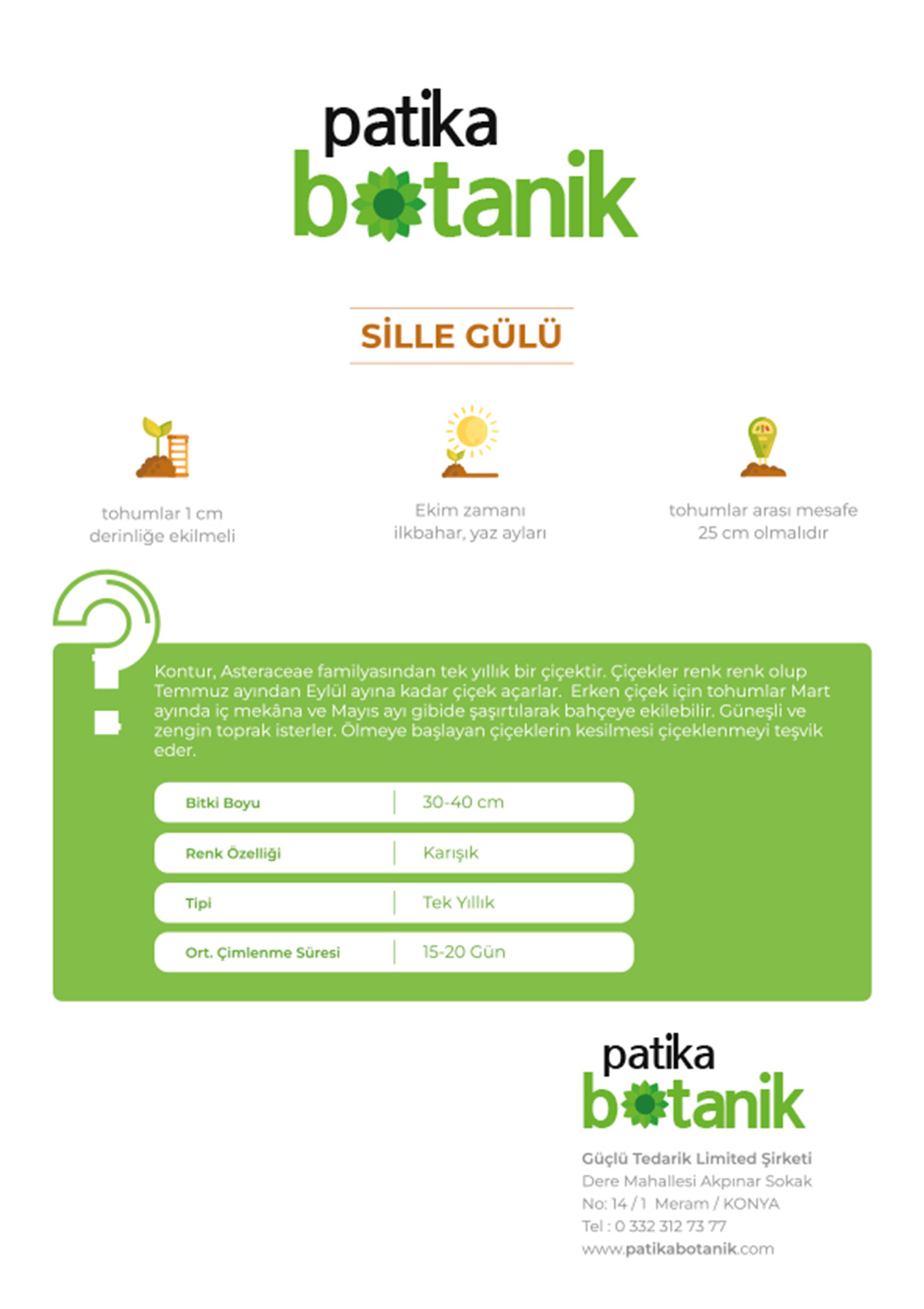  || Patika Botanik | Tohumlar, Sebze Tohumları, Çiçek Tohumları, Bitkiler, Çiçek Soğanı, Bahçe Malzemeleri, Toprak, Gübre, İlaç, Çim Alternatifi Bitkiler, Sırık Barbunya Tohumu, Renkli Kapya Biber Tohumu, Kırmızı Kıvırcık Marul Tohumu, Kaliforniya Biber Tohumu, Enginar Tohumu, Çizgili/Alaca Patlıcan Tohumu, Zinna Çiçek Tohumu, Şebboy Tohumu, Süs Ayçiçeği Tohumu, Obrizya Çiçek Tohumu, Lobelya Çiçek Tohumu, İngiliz Lavatası Tohumu, Dahlia Çiçek Tohumu, Aster Çiçeği Tohumu, Mor Soğan Tohumu, Sarı Süs Biber Tohumu, Kök Kereviz Tohumu, Mor Havuç Tohumu, Göbek, İceberg Marul Tohumu, Çin Turp Tohumu, Cin Mısır Tohumu, Sakız Bakla Tohumu, Yaprak Bezelye Tohumu, Kırmızı (MOR) Lahana Tohumu, Kuru Fasulye Tohumu, Kişniş Tohumu (Aşotu), Karnabahar Tohumu, Brüksel Lahana Tohumu, Börülce Tohumu, Ananas Kavun Tohumu, Mine (Verbena) Çiçek Tohumu, Vapur Dumanı (Ageratum Houstanianum) Çiçek Tohumu, Haseki Küpesi Çiçek Tohumu, İpek - Şellaki (portulaca Grandiflora) Çiçek Tohumu, Hanımeli (Turşuluk) Oturak Fasülye Tohumu, Eymen Oturak Fasülye Tohumu, Oturak Fasulye Tohumu, Mavi Ateş Çiçeği Tohumu, Ayçiçeği Tohumu, Tilki Kuyruğu (Amaranthus Caudatus) Çiçek Tohumu, Sille Gülü, Saray Patı (kasım Patı) Çiçek Tohumu, Samanyolu ( Cosmos L.) Çiçek Tohumu, Karagöz (Tagetes L.) Çiçek Tohumu, Hercai Menekşe (Viola) Çiçek Tohumu, Gece Güzeli (Datura L.) Çiçek Tohumu, Çan (Campanula L.) Çiçek Tohumu, Nane (Mentha) Çiçek Tohumu, Kudret Narı Tohumu, Kadife Çiçek Tohumu, Hatim Çiçeği (Aalcea Rosea) Çiçek Tohumu, Gelincik Çiçek Tohumu, Çin Karanfili (Dianthus Chinensis) Çiçek Tohumu, Boru (PETUNYA) Çiçek Tohumu, Beybeğendi Çiçeği Tohumu, Top Fesleğen - Top Reyhan Çiçek Tohumu, Mavi Sarmaşık Çiçek Tohumu, Kuşağzı Çiçek Tohumu, Sarmaşık Çilek Tohumu, Altın Papatya Tohumu, Alman Papatya Tohumu, Akşam Sefası Tohumu, Adaçayı Tohumu, Makedon Biber Tohumu, Kiraz Biber Tohumu, Karışık Karpuz Tohumu, Kardola Biber Tohumu, Etli Demre Biber Tohumu, Çıtır Biber Tohumu, Alaca Karpuz Tohumu, Acur Tohumu, Üç Burun Köy Biber Tohumu, Topan Patlıcan Tohumu, Tatlı Mısır Tohumu, Sultani Bamya Tohumu, Geniş Yaprak Pazı Tohumu, Pat Biber Tohumu, Oturak Barbunya Tohumu, Kışlık Kıvırcık Marul Tohumu, Kınalı Bamya Tohumu, Kara Lahana Tohumu, Etli Domates Tohumu, Erkenci Domates Tohumu, Botanik Brokoli Tohumu, Bal Kabağı Tohumu, 10 Dilim Çorum Kavun Tohumu, 10 Çeşit Yeşillik Tohumu, 10 Çeşit Sebze Tohumu, Topak Kabak Tohumu, Mor Cin Biber Tohumu, Mor Çiçek Lavanta Tohumu, Papatya Tohumu, Kuşkonmaz Tohumu, Köy Salatalığı Tohumu, Kıvırcık Marul Tohumu, Kara Kabak Tohumu, Kandil Dolma Biber Tohumu, Jalepone Biber Tohumu, Siyah Karpuz Tohumu, Sırık Fasulye Tohumu, Pırasa Tohumu, Misket Biber Tohumu, Kırmızı Pancar Tohumu, Çumra Kavunu Tohumu, Çiçek Bamya Tohumu, Beyaz Lahana Tohumu, Yedikule Marul Tohumu, Semizotu Tohumu, Rio Grande (Bursa, Salçalık) Domates Tohumu, Kuzu Kulağı/Ekşiotu Tohumu, Kırmızı Turp Tohumu, Kapya Biber Tohumu, Çarliston Biber Tohumu, Taze Bezelye Tohumu, Yeşil Soğan Tohumu, Kornişon Salatalık Tohumu (Turşuluk), Kemer Patlıcan Tohumu, Kekik Tohumu, Yerli Ispanak Tohumu (Geniş Yaprak), Karışık Havuç Tohumu - Sarı Turuncu Mor Kırmızı, Fındık Turp Tohumu, Beyaz Sakız Kabak Tohumu, Turşuluk Süs Biberi Tohumu, Sarmaşık - Gündüz Safası Tohumu, Çengelköy Salatalık Tohumu, Yeşil Fesleğen/Reyhan Tohumu, Mor Fesleğen/Reyhan Tohumu, Köy Tipi Domates Tohumu, Cherry Domates Tohumu, Şeker Pancarı Tohumu, Karışık Çiçek Tohumu, Tatlı Kıl Biber Tohumu, Acı Kıl Biber Tohumu, Dere Otu Tohumu, Maydonoz, Roka, Tere, Dere Otu Tohum Seti, Geniş Yapraklı Tere Tohumu, Roka Tohumu, Maydanoz Tohumu